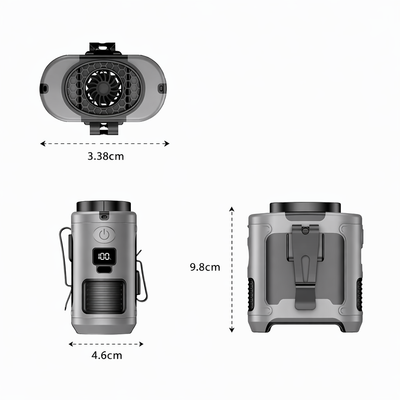 afmetingen draagbare ventilator