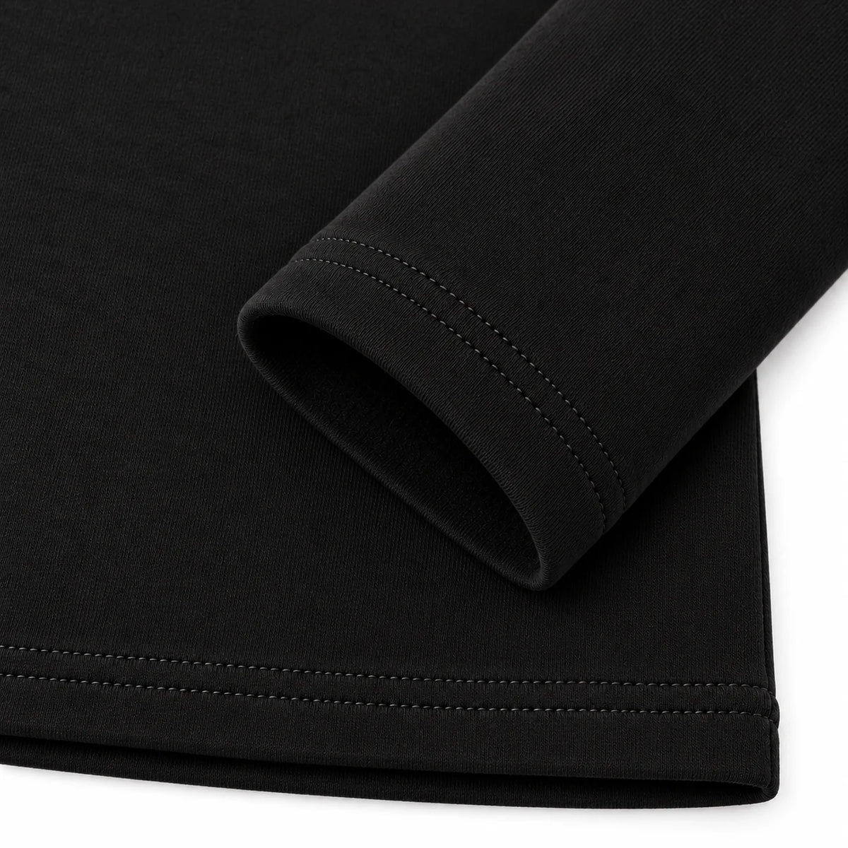 Thermoshirt dames zwart - detail van mouw en naden
