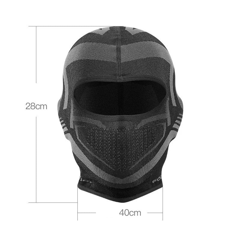 Korte dunne balaclava met afmetingen 28 × 40 cm