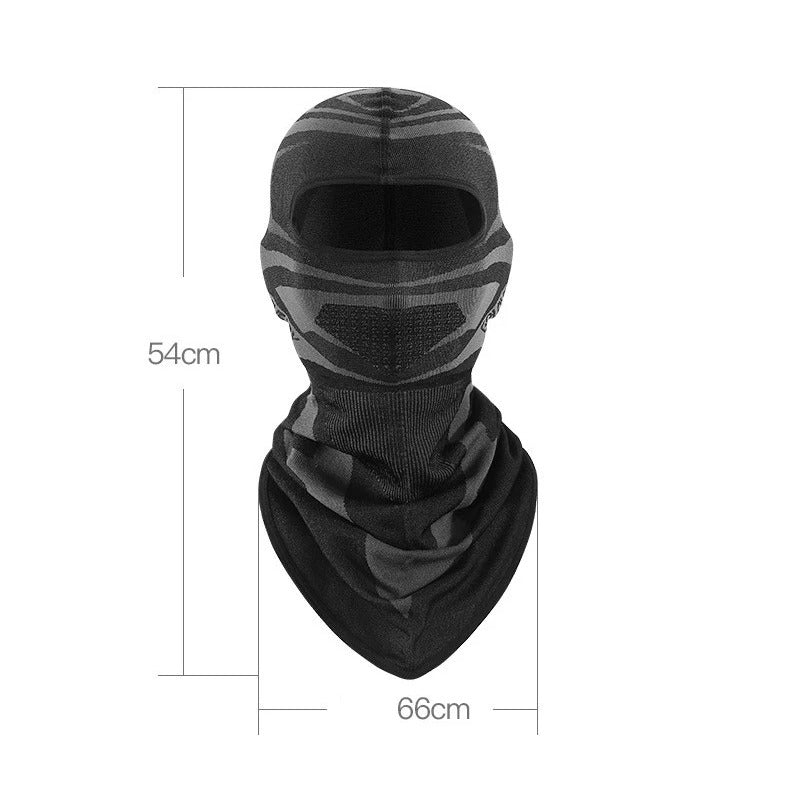 Lange dunne balaclava met afmetingen 54 × 66 cm