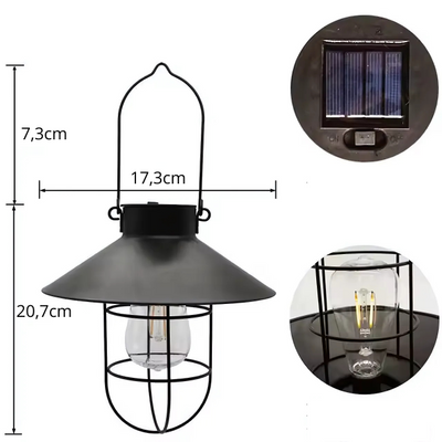 buitenlamp op zonne-energie afmetingen