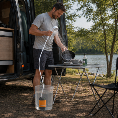 campingdouche op elektriciteit 4800 mah