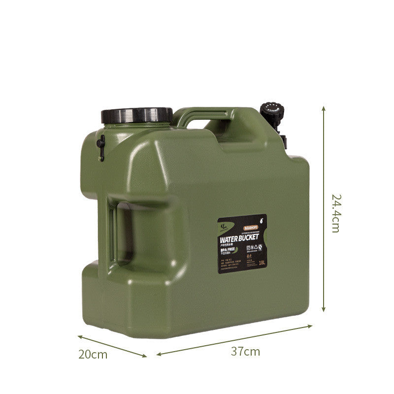 Waterjerrycan 18 liter met afmetingen 37 × 20 × 24 cm