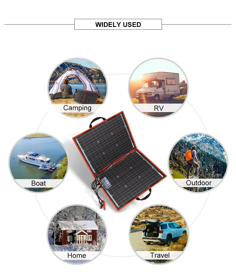 Tragbares Dokio-Solarpanel 100 W | Faltbares Solarpanel 
