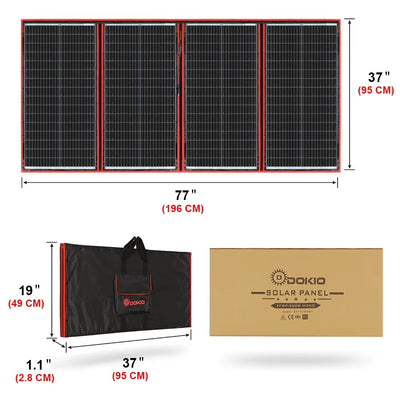 Tragbares Dokio-Solarpanel 300 W | Faltbares Solarpanel