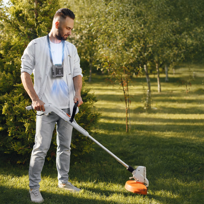 draagbare ventilator met powerbank voor de hitte en buitenwerk