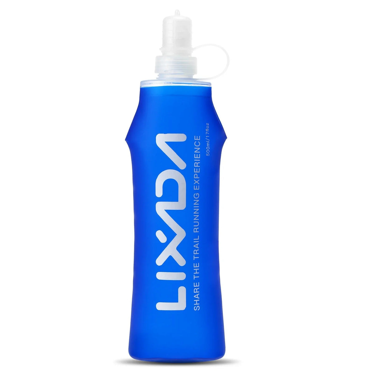 Blauwe opvouwbare drinkzak van 500 ml met bijtventiel