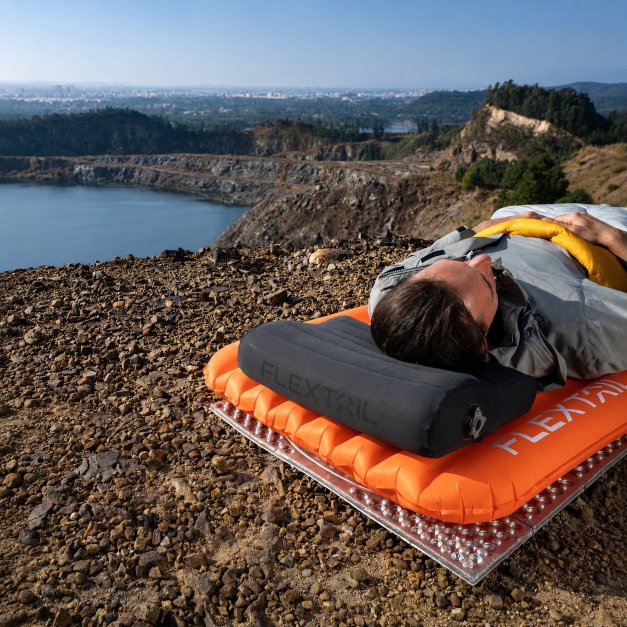 Flextail Zero Pillow - Opblaasbaar Hoofdkussen voor Kamperen & Reizen