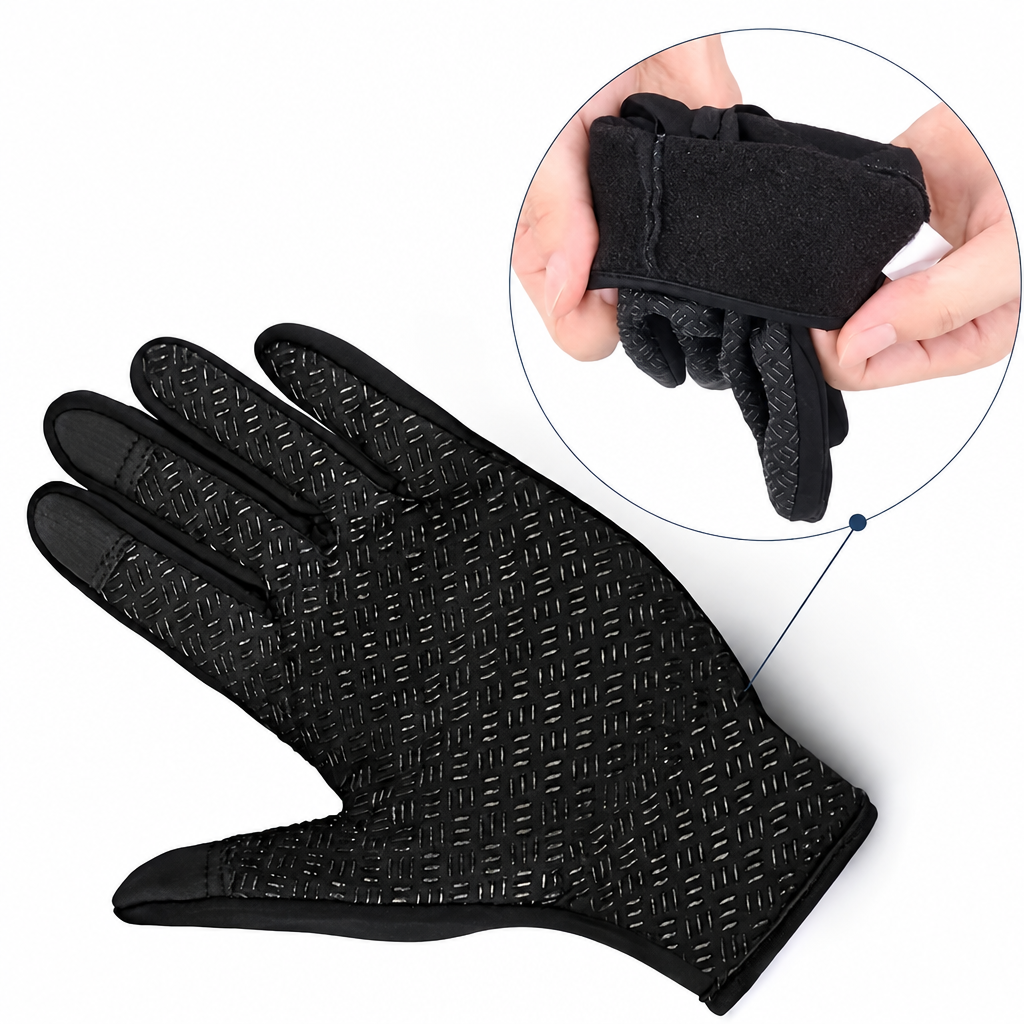 Zachte fleecevoering aan de binnenkant van de winterhandschoen