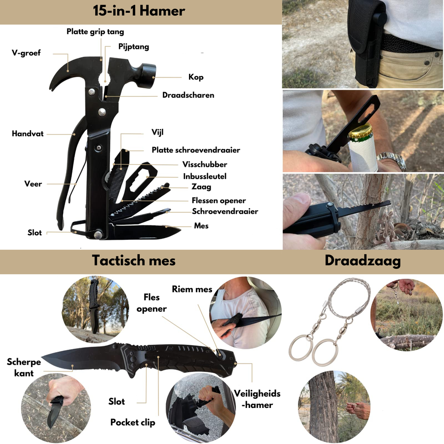 Ultiem Noodpakket met waterfilter | Extra Large