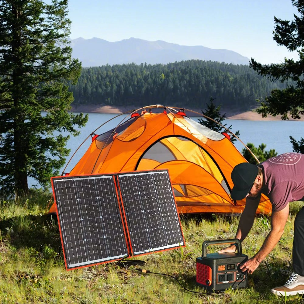 Dokio Draagbare Zonnepaneel 100W | Opvouwbaar zonnepaneel
