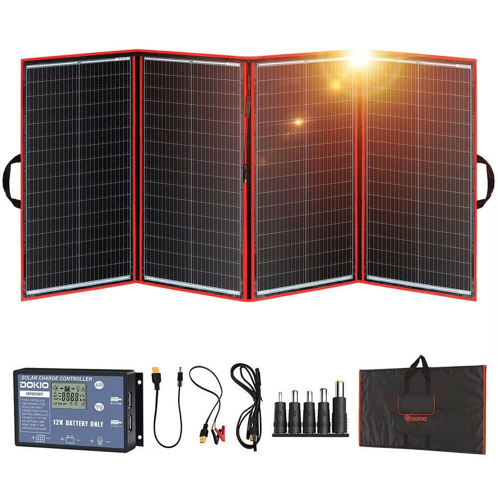 Dokio Draagbare Zonnepaneel 300W | Opvouwbaar zonnepaneel