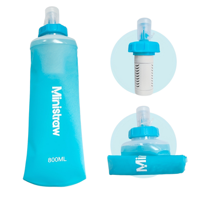 ministraw waterfilter bpa vrij blauw voor outdoor