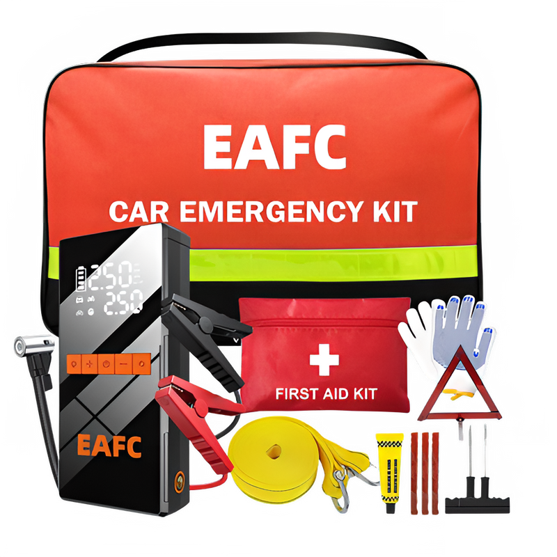 Complete Car Emergency Kit - Jump Starter with Air Compressor