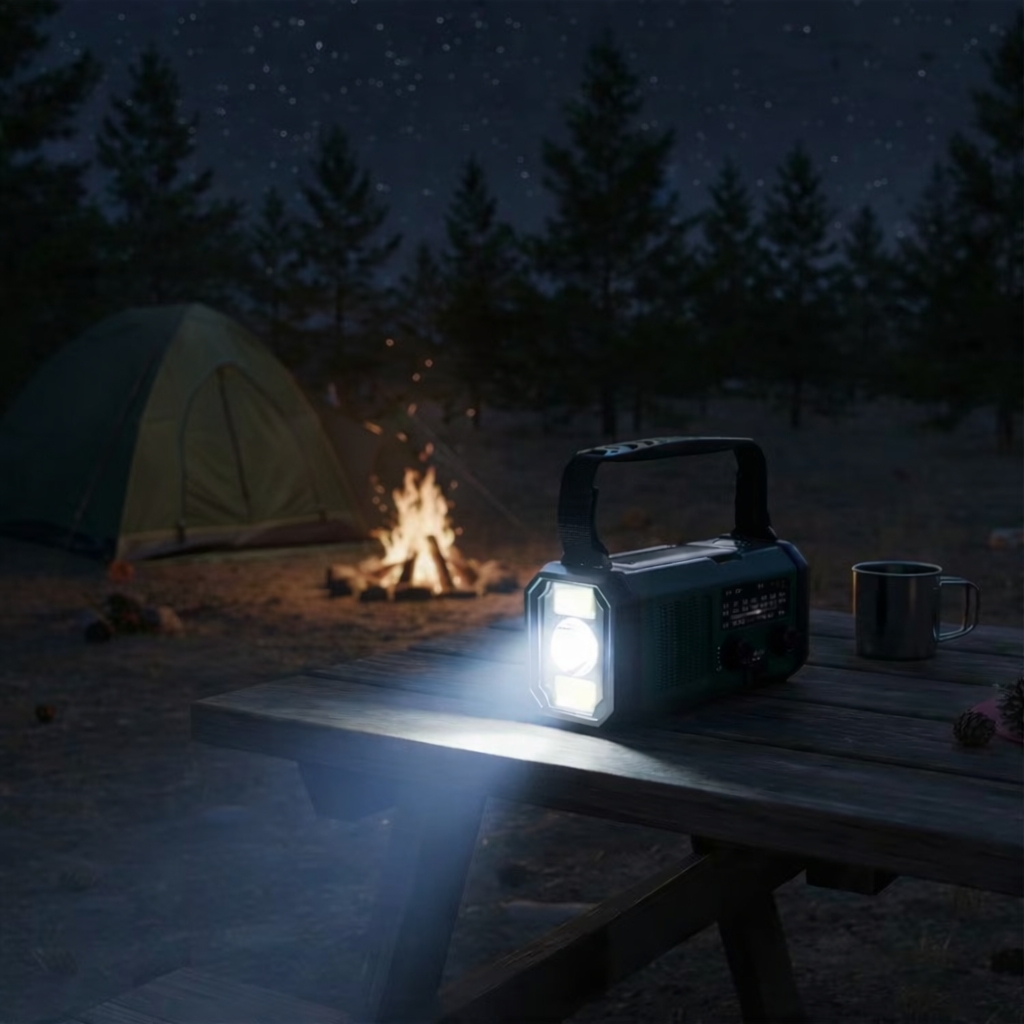Emergency Radio Wind-Up and Solar Powered - Powerbank 10,000mAh Flashlight