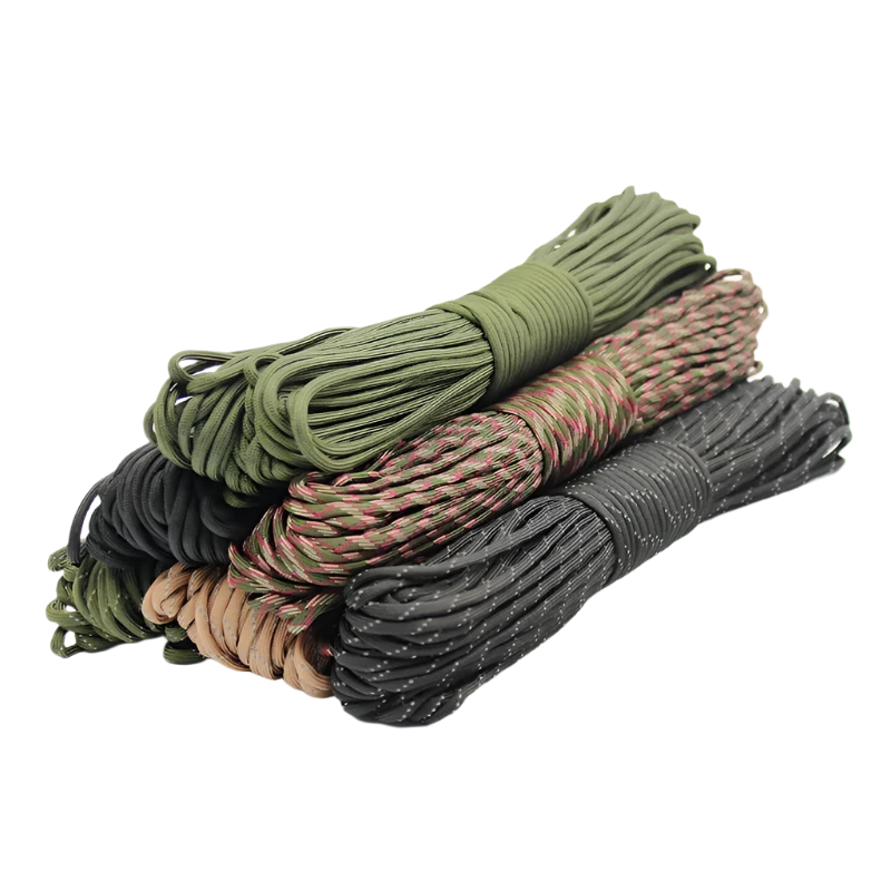 Rollen Paracord 550 Typ III in Grün, Beige und Schwarz