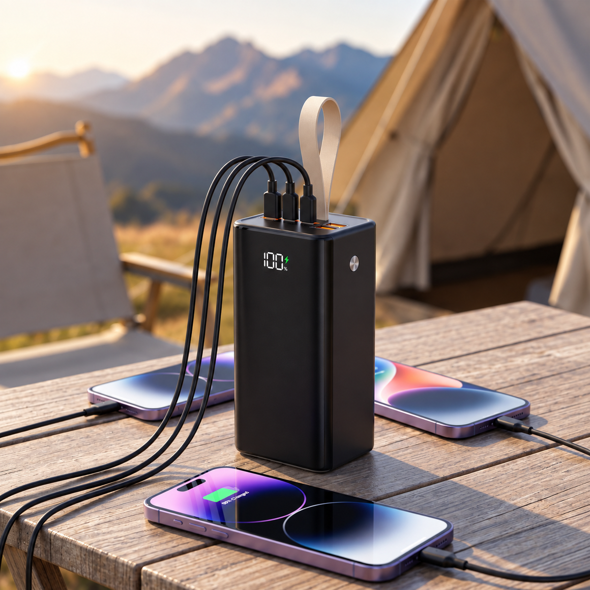 powerbank laadt meerdere apparaten tegelijk op