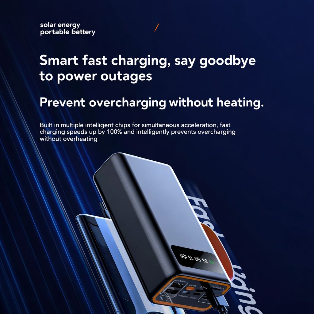 Solar Powerbank 50.000 mAh mit 22,5W Fast Charge