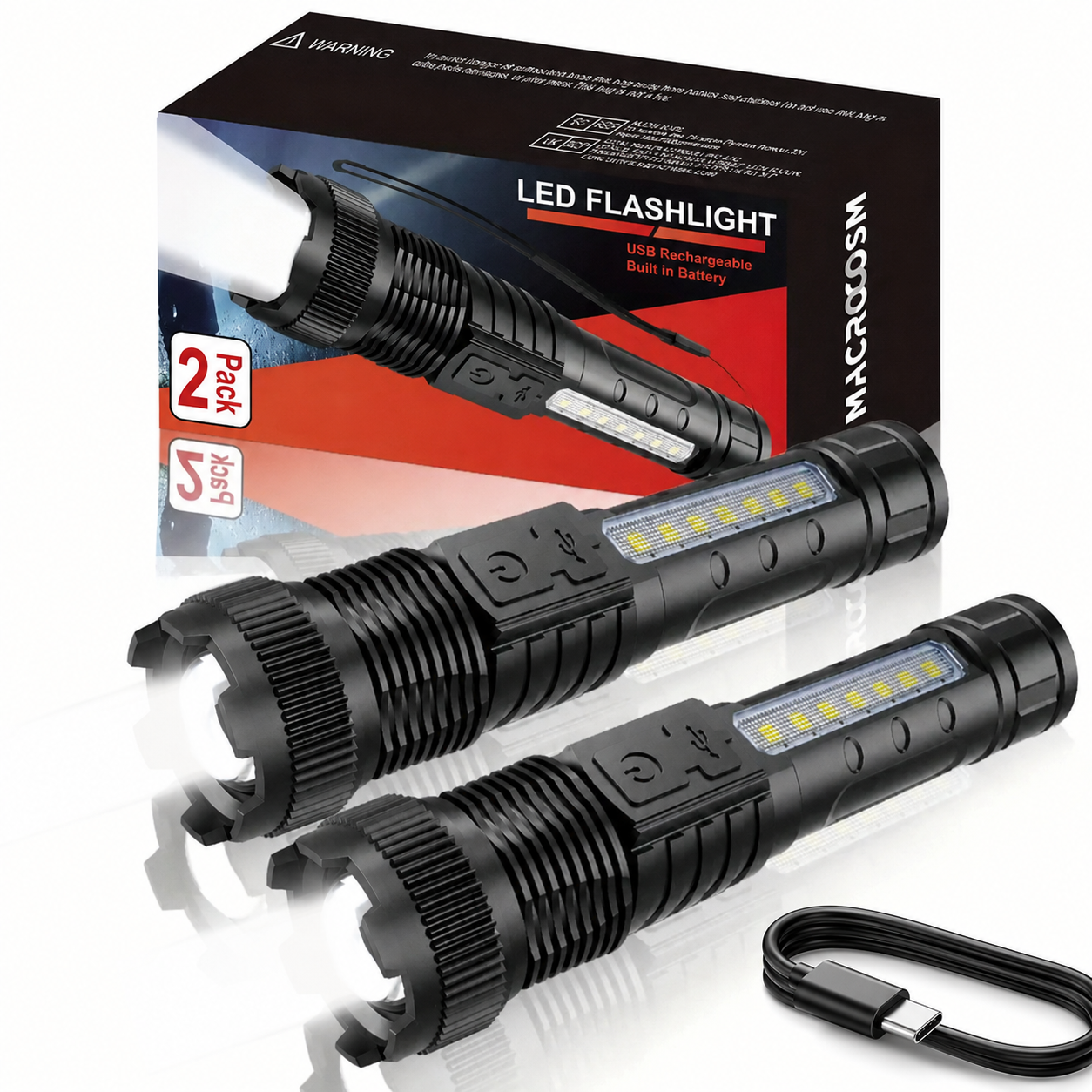 oplaadbare led zaklamp voor nood