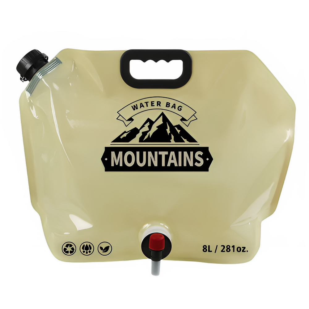 Waterzak 8 liter opvouwbaar met kraan en draaggreep voor outdoor gebruik