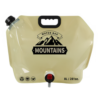 Opvouwbare waterzak 8 liter met kraan en draaggreep