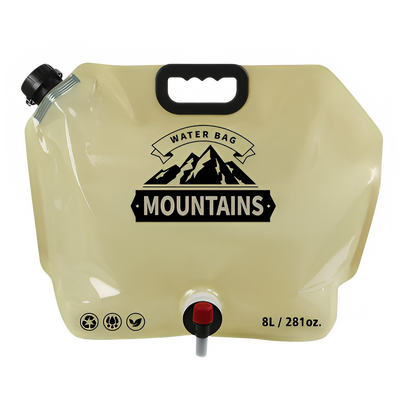 Waterzak 8 liter opvouwbaar met kraan en draaggreep voor outdoor gebruik