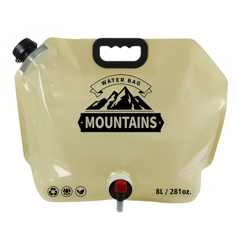 Water Bag 8 Liters - Foldable with Tap for Outdoors