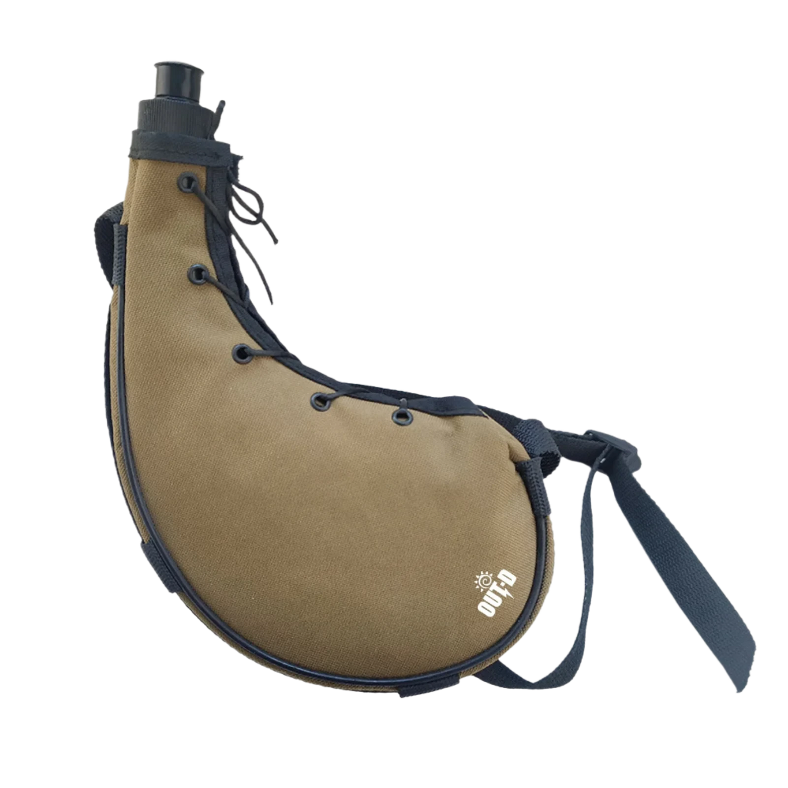 waterzak en drinkzak voor het wandelen of tijdens het kamperen in beige kleur