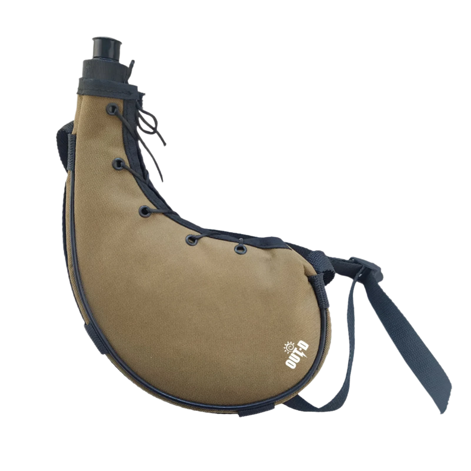 waterzak en drinkzak voor het wandelen of tijdens het kamperen in beige kleur