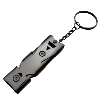 150 dB Doppelrohr-Hochfrequenz-Überlebenspfeife mit hohem Schalldruckpegel, geeignet für Outdoor-Einsätze, Rettung, Wandern und Reisen.